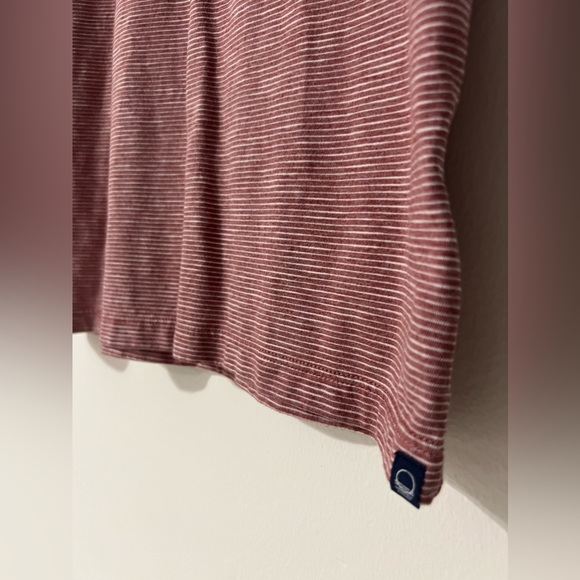Men red with stripes fashion t-shirt by Even Tide size Small - Picture 5 of 6